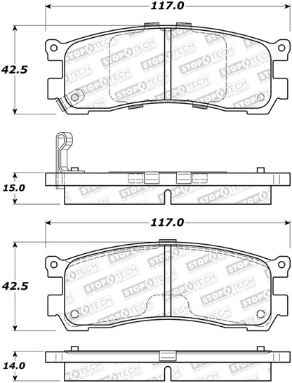 StopTech Street Brake Pads - Rear