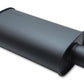 Vibrant StreetPower FLAT BLACK Oval Muffler with Single 4in Outlet - 4in inlet I.D.