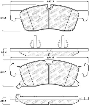 StopTech 11-20 Jeep Grand Cherokee Street Select Front Brake Pads