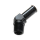 Vibrant 1/8 NPT to 1/4in Barb Straight Fitting 45 Deg Adapter - Aluminum