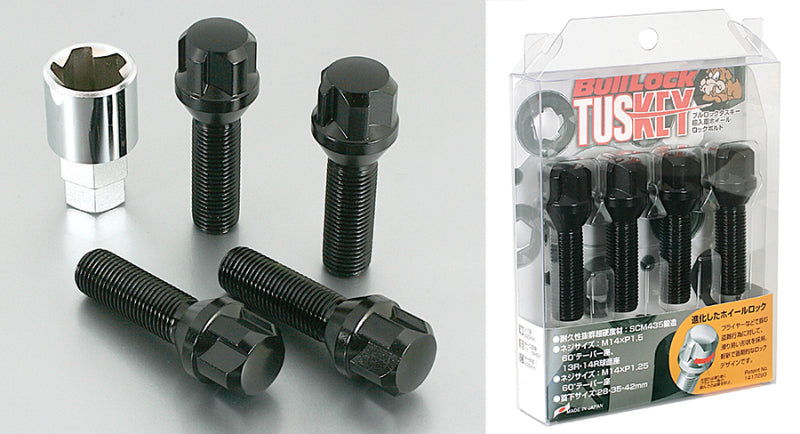 Project Kics Bull Lock Tuskey Bolt 14X1.50 13R Ball/28mm Black