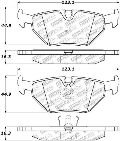 StopTech Street Touring 87-99 BMW M3 / 89-93 M5 Rear Street Street Touring Brake Pads