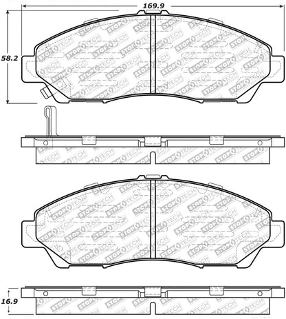 StopTech Street Select Brake Pads - Front