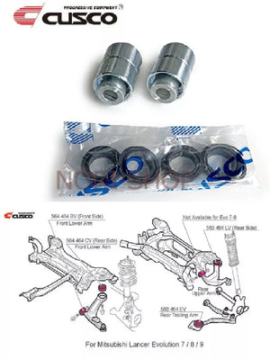 Cusco Bushing Pillowball Front Lower Arm(Front Side) Rear Upper Arm (Front Side) CT9A Evo 7/8/9/10