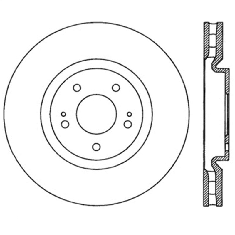 StopTech Power Slot 03-06 Evo 8 & 9 Slotted Left Front Rotor