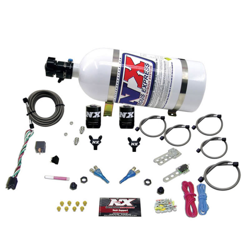 Nitrous Express GM EFI Dual Nozzle Nitrous Kit (100-300HP) w/10lb Bottle