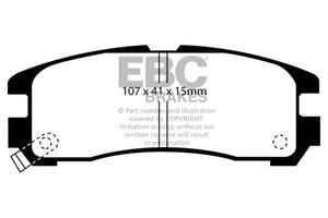 EBC 95-99 Chrysler Sebring Coupe 2.0 Yellowstuff Rear Brake Pads