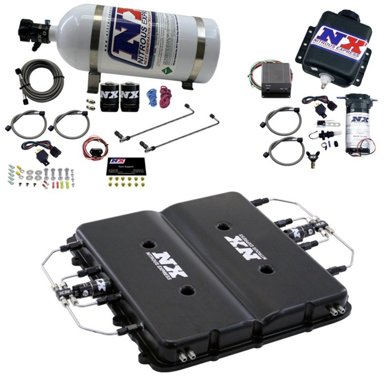 Nitrous Express Nitrous & Water Injection Nitrous Kit w/Billet LT4 Supercharger Lid w/o Bottle