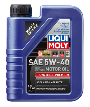 LIQUI MOLY 1L Synthoil Premium Motor Oil SAE 5W40