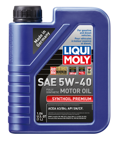 LIQUI MOLY 1L Synthoil Premium Motor Oil SAE 5W40