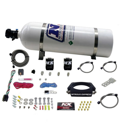 Nitrous Express GM LS 90mm Nitrous Plate Kit (50-400HP) w/15lb Bottle