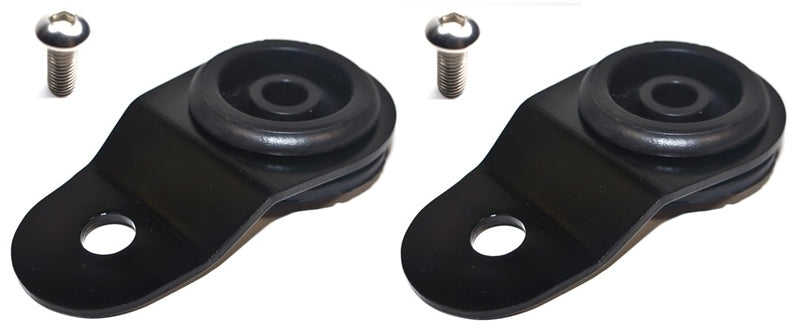 Torque Solution Radiator Mount Combo with Inserts (Black) : Mitsubishi Evolution 7/8/9