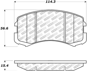 StopTech 02-07 Mitsubishi Lancer Street Select Brake Pads - Rear